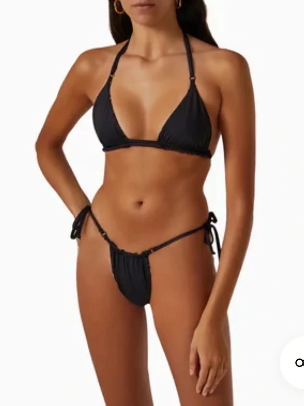 Good American Hi Hi Tanga reversible bikini Bottom in Nylon